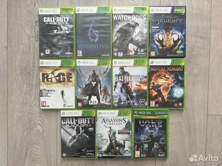 Оригинальные диски с играми от Xbox 360