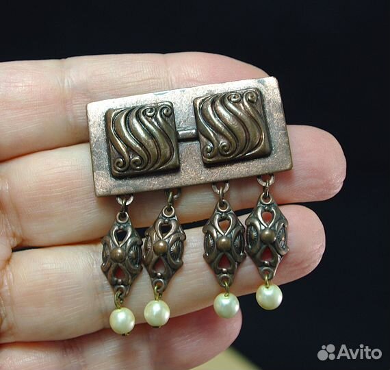 Винтажная брошь Прибалтика 80х