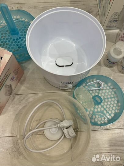 Стерилизатор avent + бутылочки + накладки
