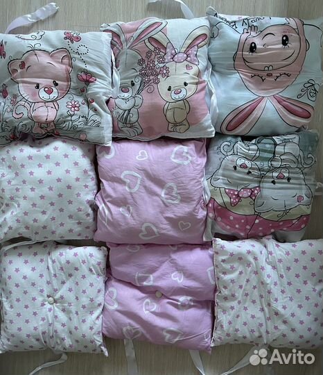 Бортики подушки в кроватку