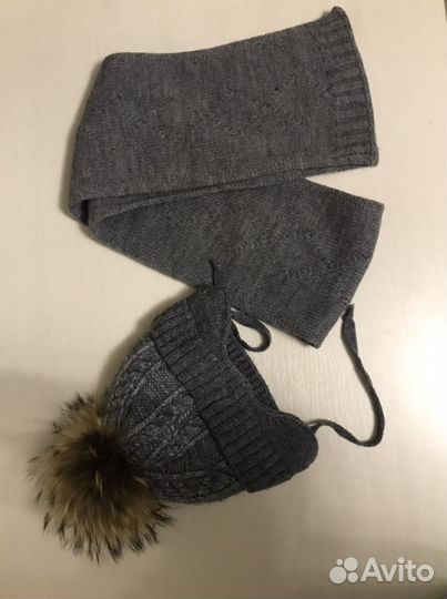Шапка зимняя и шарф