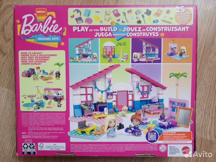 Новый Конструктор Barbie Mega Construx Домик мечты
