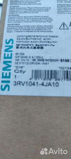 Siemens 3RV1041-4JA10