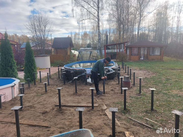 Винтовые сваи под ключ установка