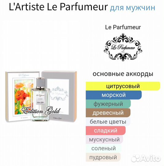 Туалетная вода Le Parfumeur L'artiste