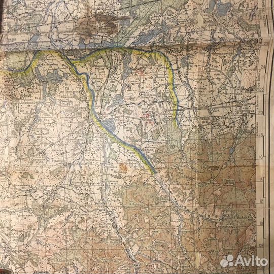 Карта местности Оригинал 1932 год германия