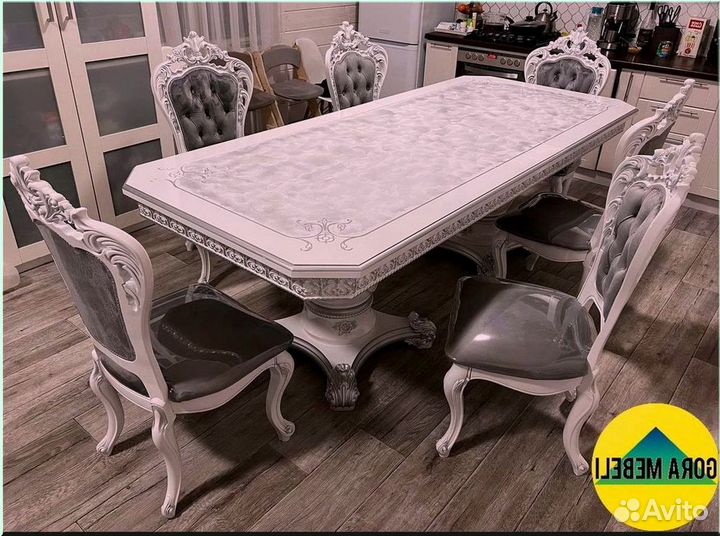 Стол обеденный овальный раздвижной