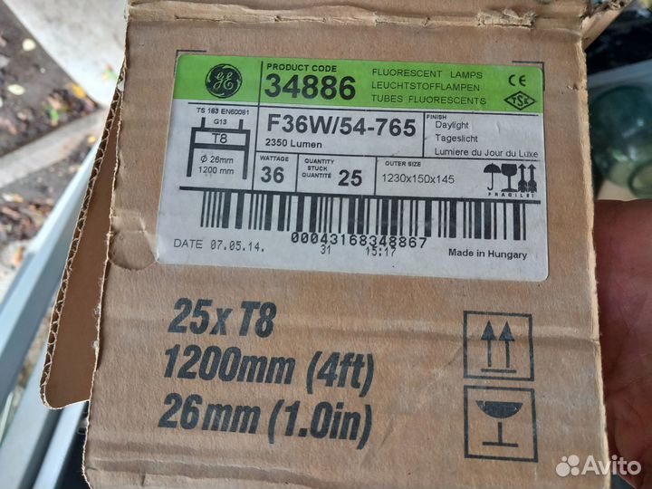 Люминесцентные лампы, пра, GE,Philips,Osram,ссср
