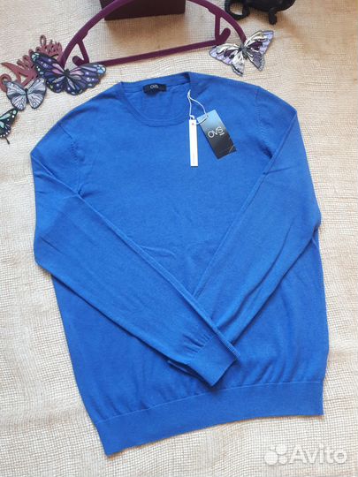 Свитер мужской джемпер 52-54 хлопок новый Италия