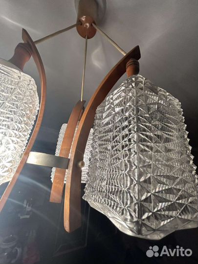 Хрустальная люстра СССР винтажная
