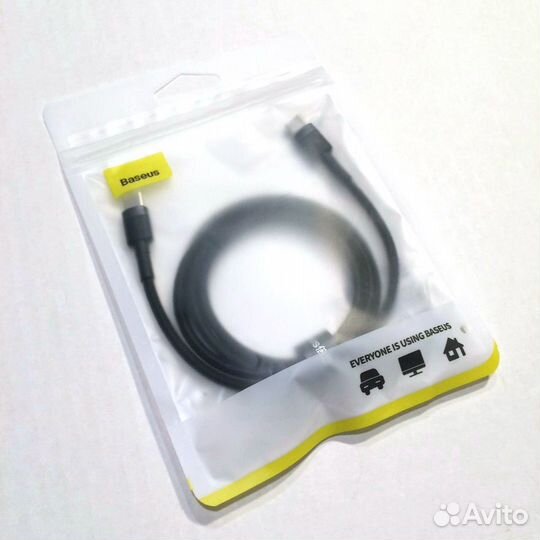 Кабель Baseus Type-C to Type-C PD QC4.0 (новый) 1m