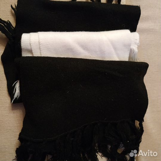 Кашне черное и белое военное