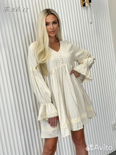 Платье женское льняное