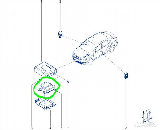 Блок управления AIR BAG Renault Logan Sandero Ii