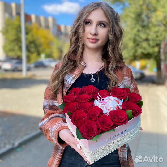 Композиция из роз в форме сердца