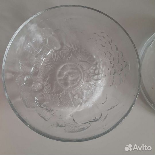 Ваза для варенья с крышкой/конфетница СССР стекло