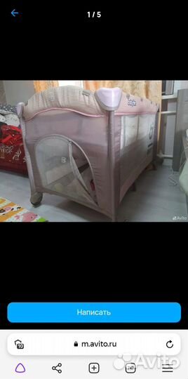 Детская кровать манеж с матрасом