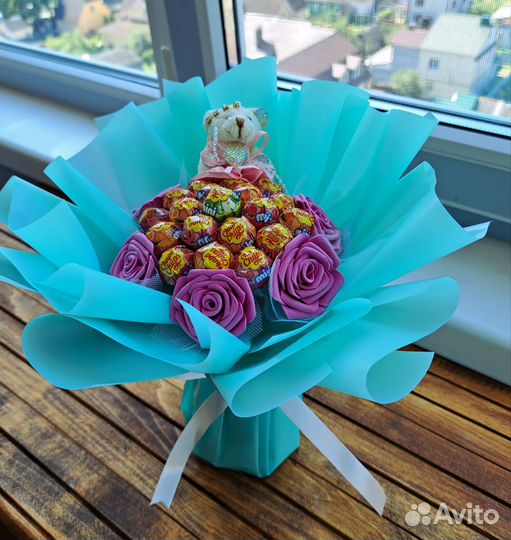 Букет тз конфет чупа-чупсов