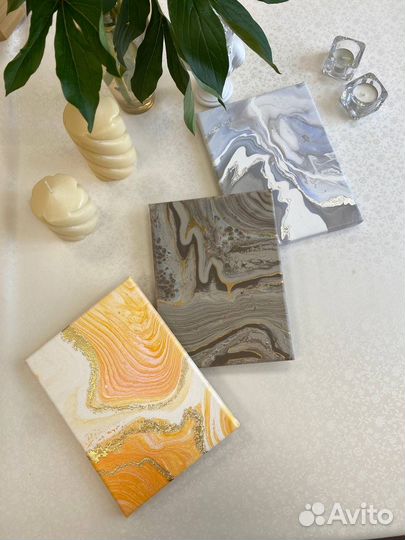 Картины смолой, акрилом, флюид арт