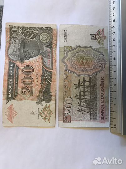 Банкноты республики заир (Конго)
