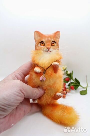 Рыжий кот игрушка ручной работы