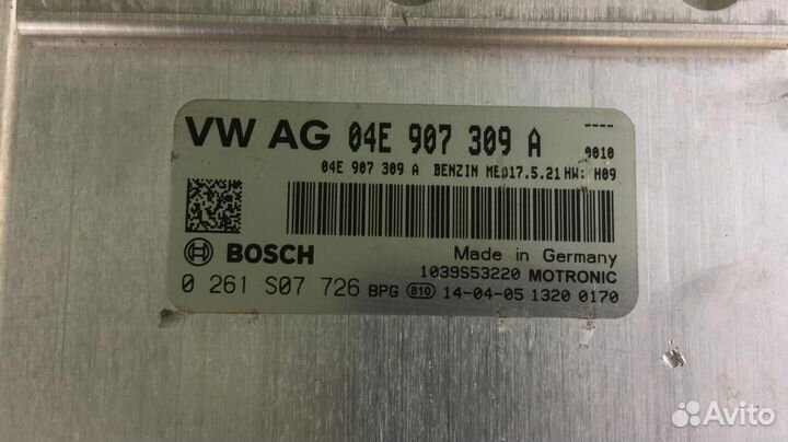 Эбу двигателем Audi A3V8 Skoda Octavia А7 cbz