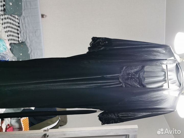 Женский халатик шёлковый с сорочкой