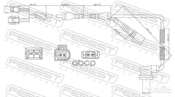 Датчик abs перед прав лев Febest 23606-010 2360