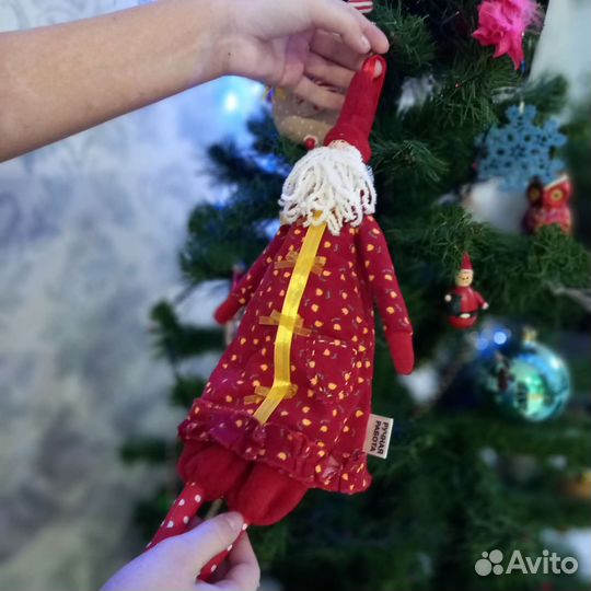 Игрушка кукла новогодний гном