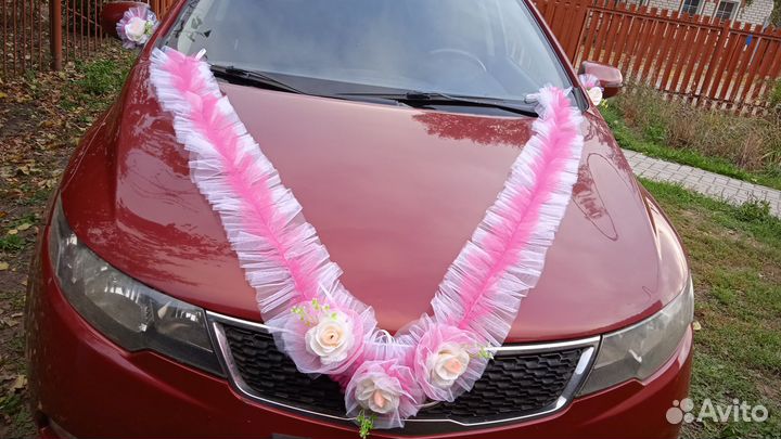 Свадебные ленты на машину, украшения, аксессуары