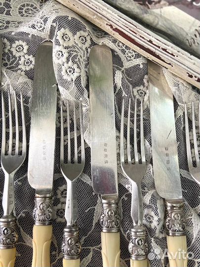Винтажный английский набор столовых приборов