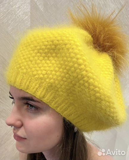 Шапка женская вязаная ручная работа