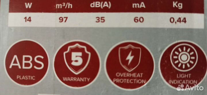 Новый вентилятор вытяжной диаметр 100мм