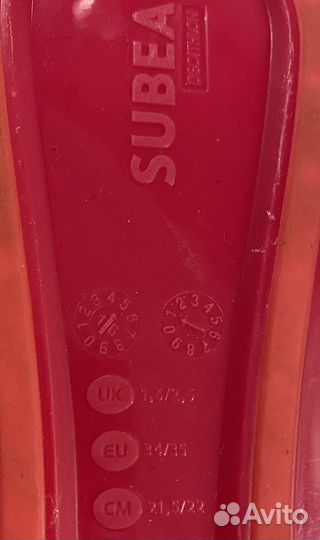 Детские ласты Subea 34-35 (21.5-22 см)