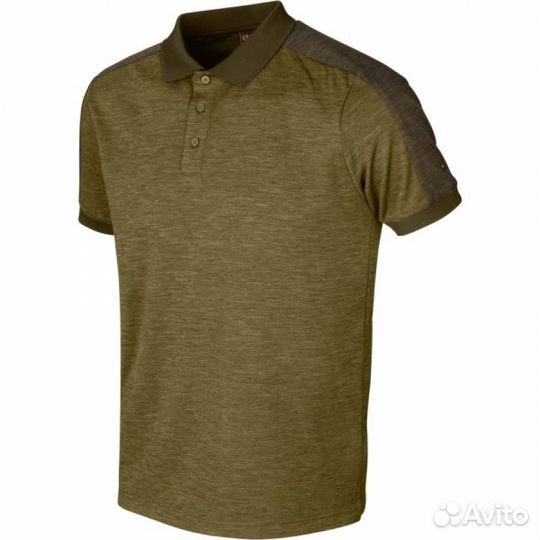Футболка поло Harkila Tech Dark olive/Willow green