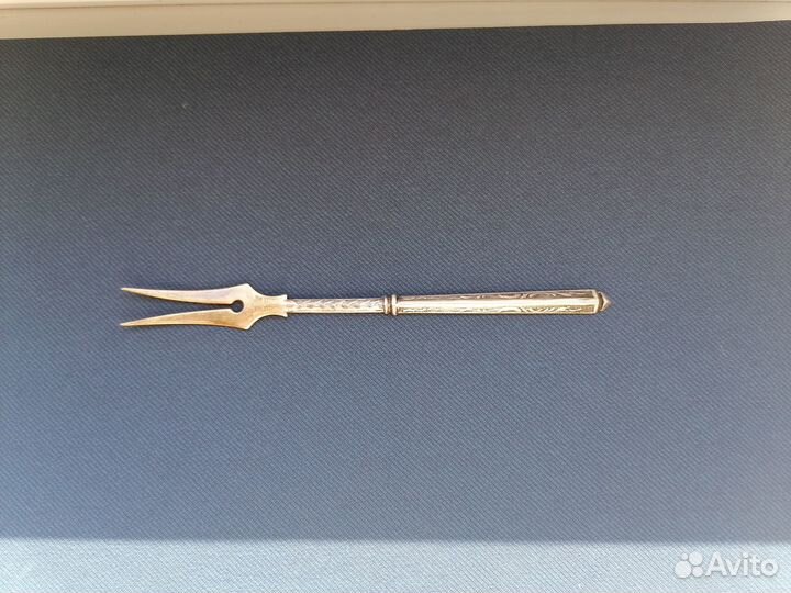 Вилка для лимона серебро 875