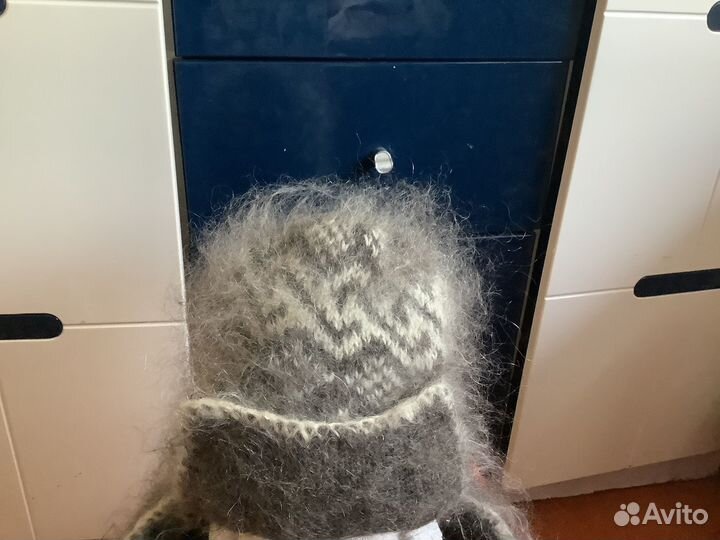 Шапка ушанка женская пуховая