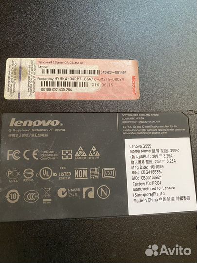 Ноутбук lenovo G555