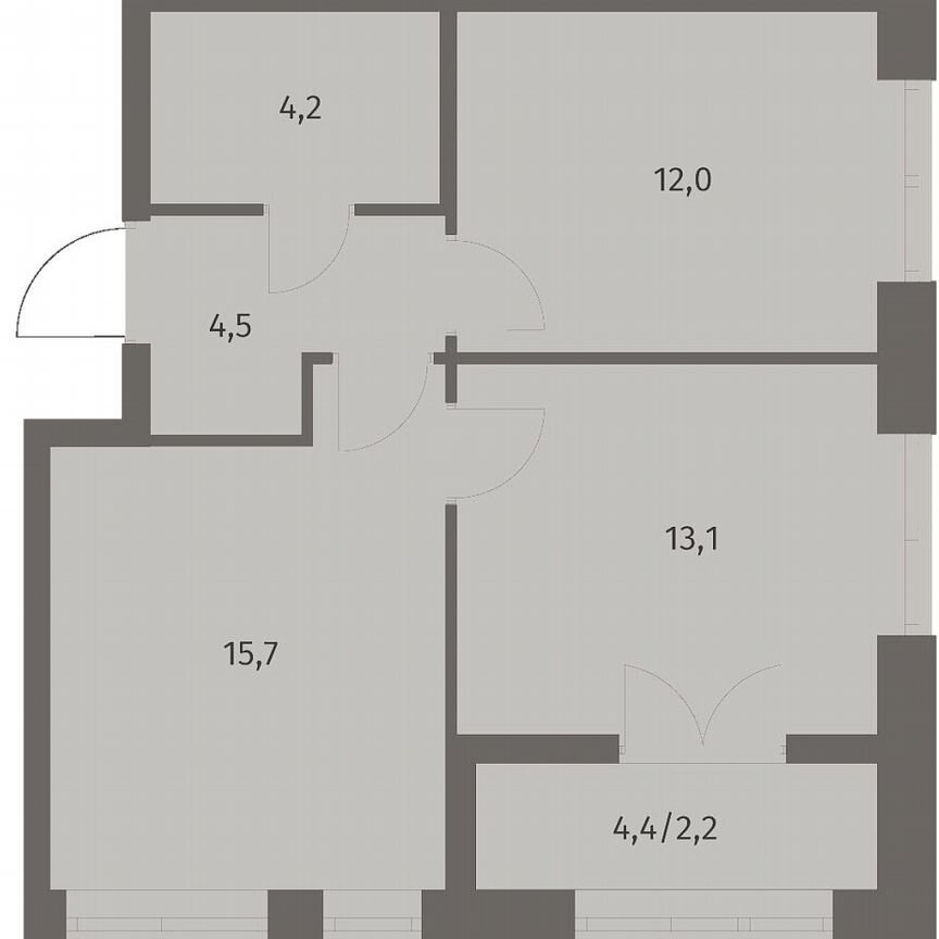 2-к. квартира, 51,8 м², 9/11 эт.