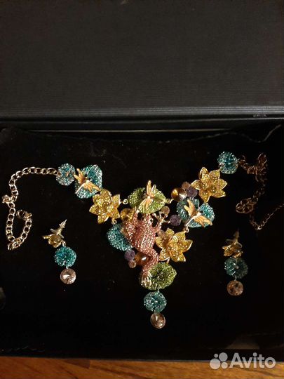 Ожерелье, серьги. Франция. Винтаж
