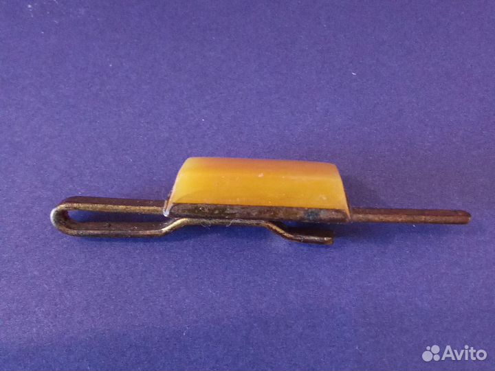 Зажим для галстука янтарь винтаж СССР