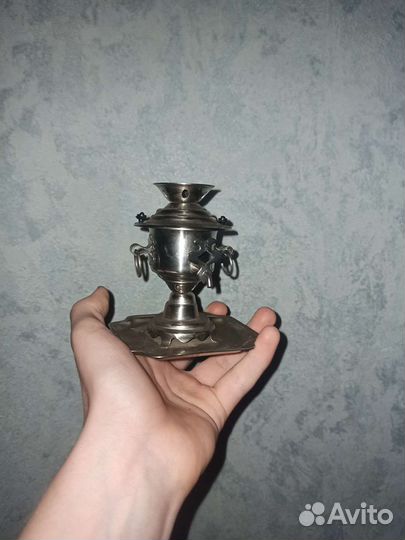 Сувенирный самовар на подносе (СССР)