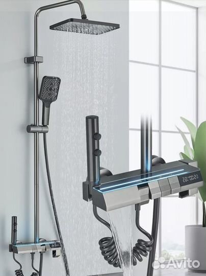 Душевая система с тропическим душем дисплеем 4в1