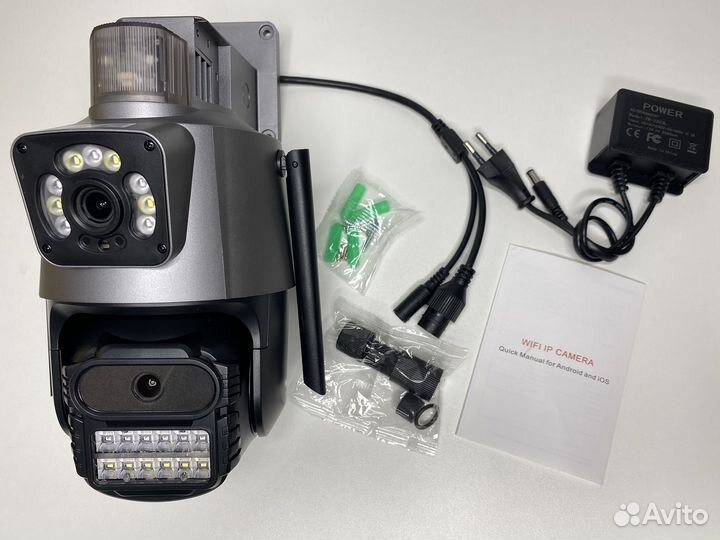 Камера Wi-Fi с двумя объективами видеонаблюдения