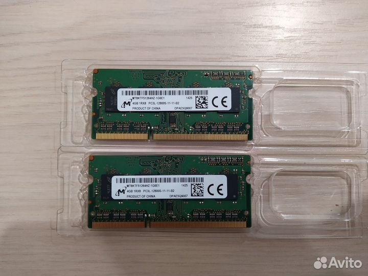 Micron MT8KTF51264HZ-1G6E1 DDR3L 4 Гб (2 шт.)