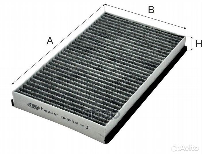 Фильтр салона угольный ford Maverick II, mazda