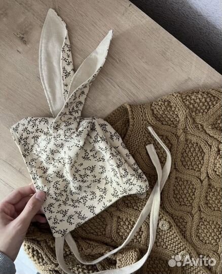 Шапка с ушками мишки варежки весна балаклава шлем