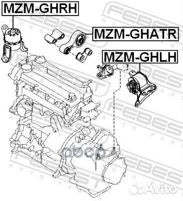 Подушка двс левая Mazda 6 Wagon GH 0813 MZM-ghlh