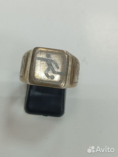 Перстень серебро СССР олимпиада футболист