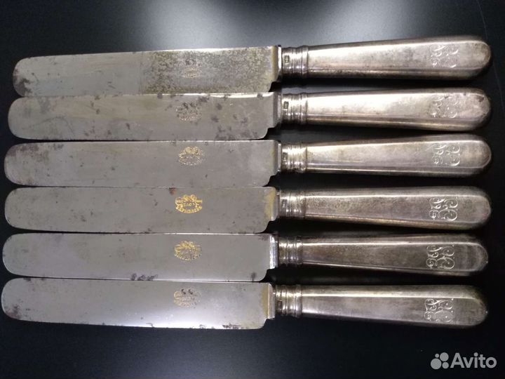 Ножи серебро 84 проба 